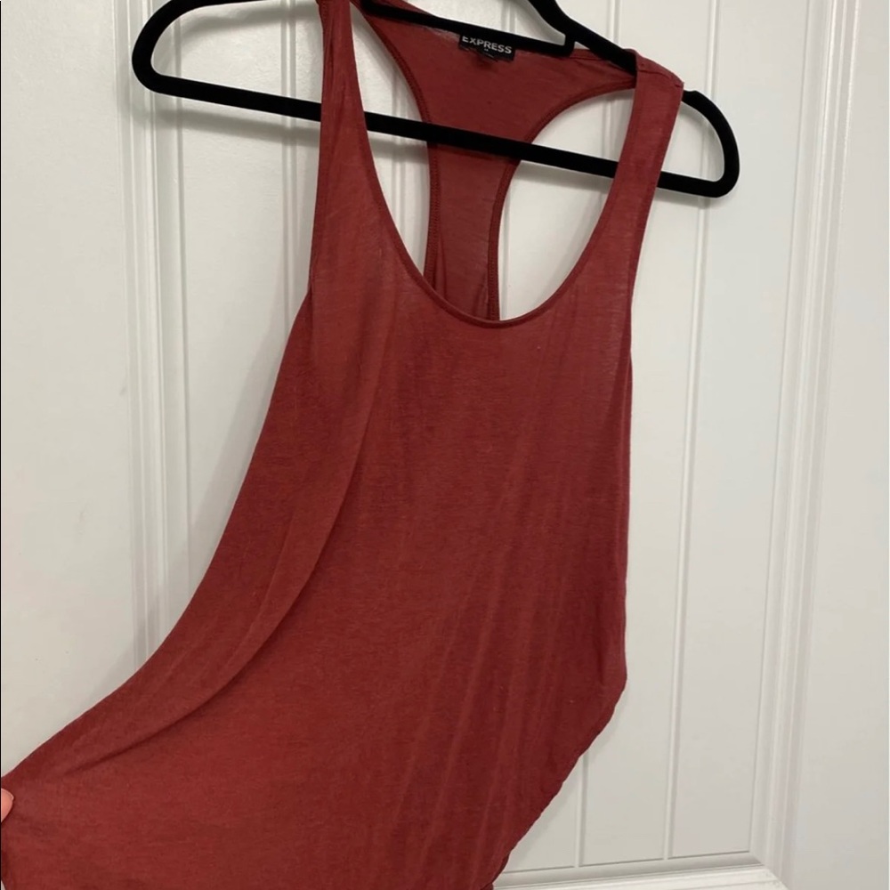 Express Red Flowy Tank Top